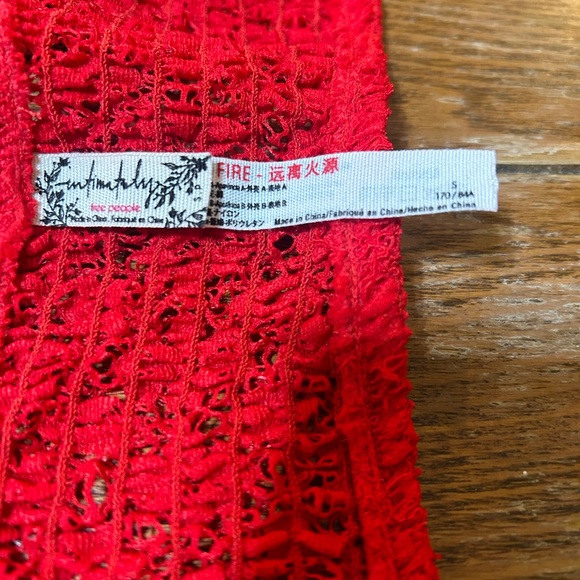 Intimately Free People Women's Miss Dazie Bralette Red Size S Solid - Picture 4 of 7